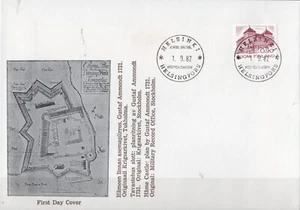 A5 Finland 1982, FDC - 1.9.82 - Gustaf Ammondt plan from 1731. - Picture 1 of 1