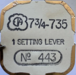 Eterna Setzhebel �� #7 3/4-735 #443 New Old Stock OVP Swiss Made - Bild 1 von 2