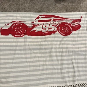 Disney Blanket Pixar Cars Lightning McQueen Beach Towel Cotton Throw 66”x53” - Picture 1 of 6