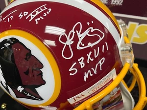 John Riggins Doug Williams Mark Rypien AUTOGRAPHED F/S Redskins Helmet SB MVP’s - Picture 1 of 3