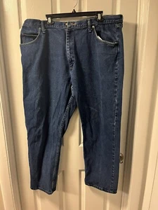 Wrangler Premium Qualität entspannte Passform Jeans für Herren Größe 42x30 dunkelblau - Bild 1 von 5