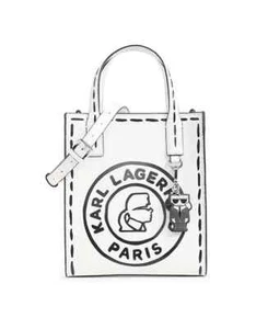 Nuevo Bolso Bandolera Pequeño de Cuero KARL LAGERFELD Paris Nuevo con Etiquetas en Blanco - Imagen 1 de 3