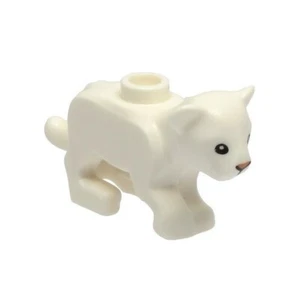 Genuine LEGO® White Lion Baby Panther Cub Cat Wild Animal Minifigure 77307pb02 - Picture 1 of 1