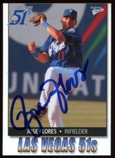 2004 Las Vegas 51s JOSE FLORES Signed Card autograph AUTO A'S ATHLETICS DODGERS