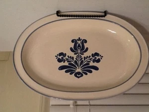 Pfaltzgraff Blue Village Platter Size 14 1/8" L x 9 7/8" W - Picture 1 of 4