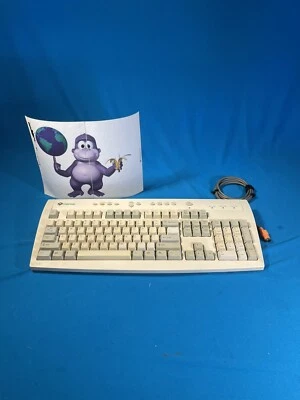 Vintage GATEWAY G9900H White Multi Function KEYBOARD w PS2 Connection  - Image 1 of 4
