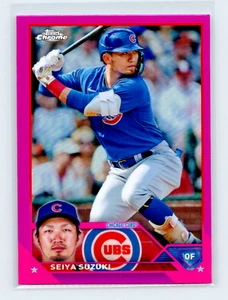2023 Topps cromo #168 Seiya Suzuki refractor rosa Chicago Cubs - Imagen 1 de 2