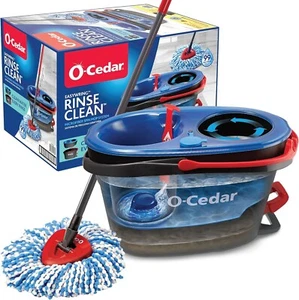 O-Cedar RinseClean Spin Mop & Eimer System | Mit sauberem Wasser reinigen | Entfernt 9 - Bild 1 von 21