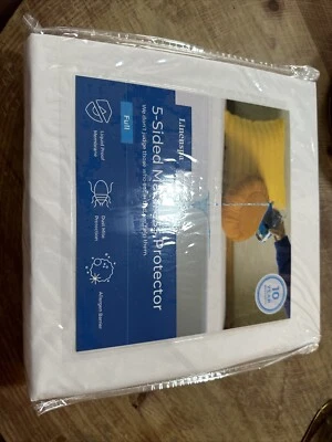 Новый — никогда не снималась упаковка — 5-сторонняя защита матраса Linenspa. Полный, белый - Изображение 1 из 4