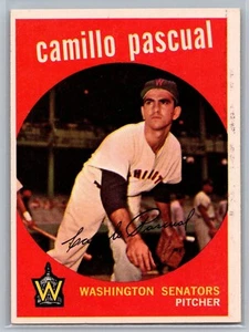 1959 Topps Baseball #413 Camilo Pascual Washington Senators VG/EX - Picture 1 of 2