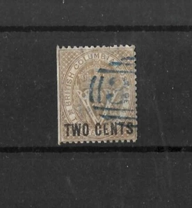 British Columbia 1868 2c Brown, used (see notes) (C122) - Picture 1 of 2