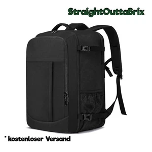 Handgepäck Rucksack 44L – 55x40x20cm Reisetasche Schwarz - Bild 1 von 3