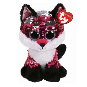 TY Beanie Boos Flippable Pink Fox Plush 9 Inch Medium Size NWT Jewel - Picture 1 of 4
