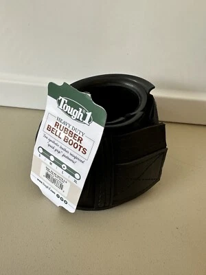 Tough-One Large Black Heavy Duty Open Bell Boots - Image 1 of 4