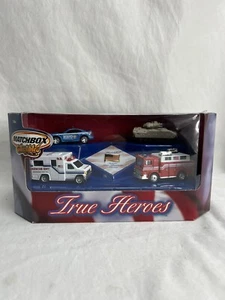 2001 Matchbox TRUE HEROES Set 1:64 EMT Military Police Fire Dept •NEU - Bild 1 von 7