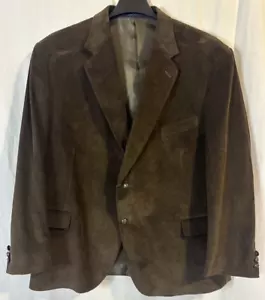 New England Collection Men's Corduroy Blazer Jacket Size 50R Chocolate Brown - Picture 1 of 12