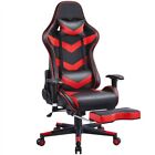 Gaming Chair with Footrest Ergonomic Racing Reclining Chair with Lumbar Support