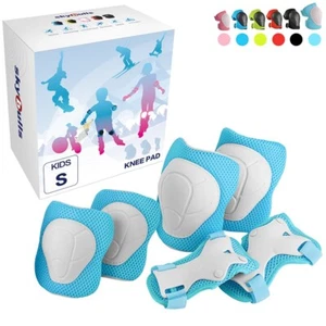 Kids Sport Knee Elbow Wrist Pads Guard 6 In 1 Protective Roller Skating Inline - Picture 1 of 14