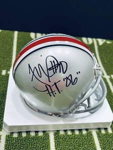 TROY SMITH SIGNED OHIO STATE BUCKEYES VSR4 MINI HELMET 2006 HEISMAN WINNER - Picture 1 of 1