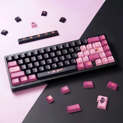 Black Pink Japanese Ninja Dye Subs PBT Cherry Profile Keycap Set - Image 1 of 4
