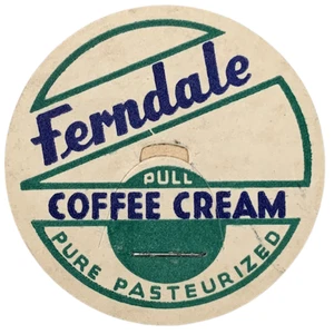 10er Set Vintage Milch Kronkorken 42 mm - Ferndale Coffee Cream 50er Jahre Pogs NOS - Bild 1 von 1