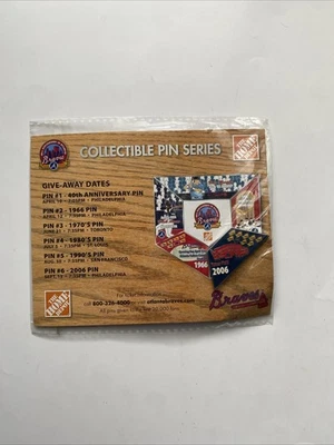Atlanta Braves Baseball 2006 SGA Home Depot Pin Series Turner Field 40th Ann #6 - Image 1 of 2