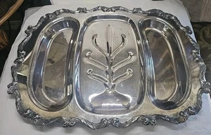 Vintage wallace silverplate tray 1108 Heavy Duty Meat Tray - Picture 1 of 12