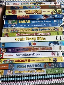 15 Children's Movie/TV DVD's Mixed Titles Charlotte’s Web paw patrol Mickey - Picture 1 of 1