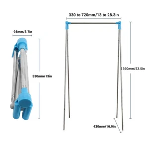 Travel Garment Rack Retractable Travel Foldable Drying Rack For Dance - Picture 1 of 24