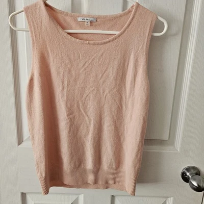 Vila Milano без рукавов верхний свитер розовый Sz средний очень мягкий - Изображение 1 из 4