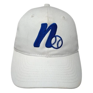 N Logo Strapback Baseball Cap White One Size Adjustable Embroidered Outdoor Cap - Picture 1 of 10