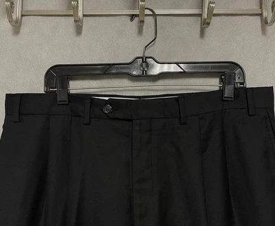 Ralph Lauren Pants Men's 36X33 Black Super 120 Wool Cashmere Academia Luxury - Image 1 of 4