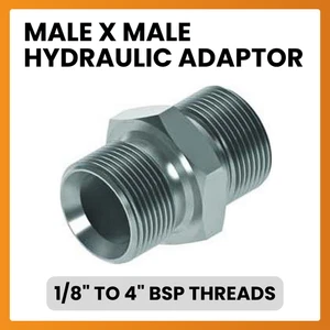 Hydraulik BSP Außen x Außen Adapter Verbinder, Gewinde 1/8" BSP auf 4" BSP - Bild 1 von 2
