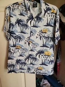 Corona Bier Herren Hemd Knopfleiste Kragen Hawaii Grafik Krone Import Medium - Bild 1 von 5