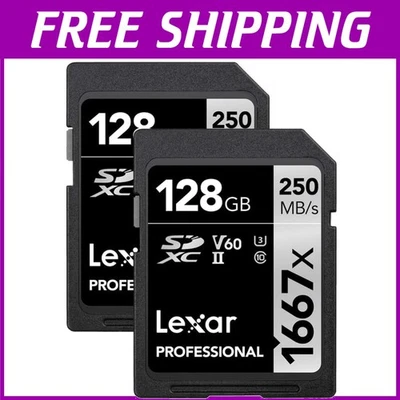 High-Speed 128GB SD Card Pack: UHS-II Performance with Temperature Proof Design - Image 1 of 4