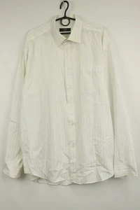 Z ZEGNA White Striped Long Sleeve Button Down Shirt Size 44 - Picture 1 of 19