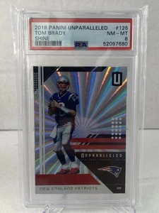 2018 Panini Unparalleled Tom Brady PSA 8 Patriots #126 - Picture 1 of 2