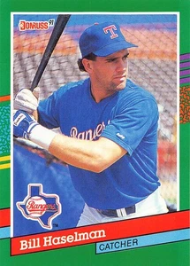 Bill Haselman 1991 Donruss 679a Texas Rangers Rookie BASEBALL Card - Picture 1 of 2