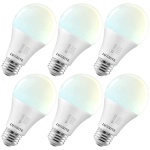 Luxrite A19 LED Light Bulb 5CCT Dimmable 1600LM 15W E26 ETL 4 Pack - Picture 1 of 7