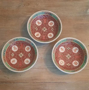 3 platos de inmersión de salsa de soja longevidad de porcelana MunShou Famille Jingdezhen de colección 4" - Imagen 1 de 7
