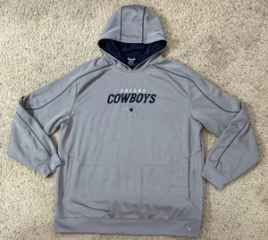 Dallas Cowboys Mens Hoodie Grey Size XXL Reebok 100% Polyester - Picture 1 of 10
