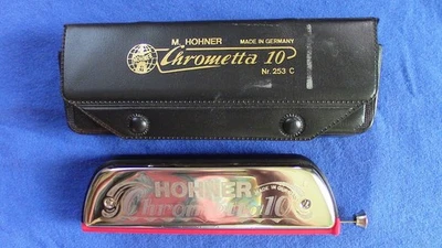 Customized Hohner Chrometta 10 Chromatic Harmonica Key of C - Image 1 of 4