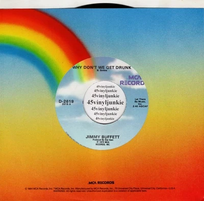 Jimmy Buffett NM 45 rpm "Why Don't We Get Drunk" on MCA Records Foto 1 de 2