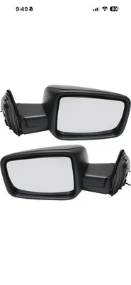 Juego de 2 espejos retrovisores manuales para Ram 1500 2500 3500 2013-2022 negro texturizado Foto 1 de 4