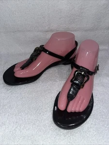 FENDI B Buckle Thong Sandals Sz 38 - Picture 1 of 9