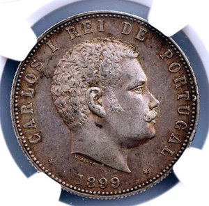 SC. Portugal - Don Carlos I. 1000 Reis 1899. Lisboa. AU55. Plata 25 g. - Imagen 1 de 3