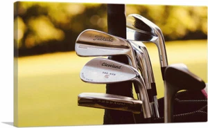 ARTCANVAS Golf Clubs in Bag Canvas Art Print - Picture 1 of 11
