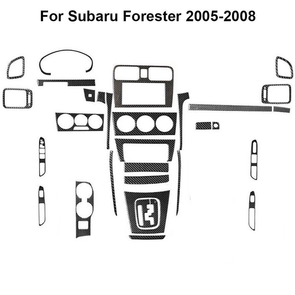 Kit de cubierta interior completo de fibra de carbono 28* para Subaru Forester 2005-2008 Foto 1 de 4
