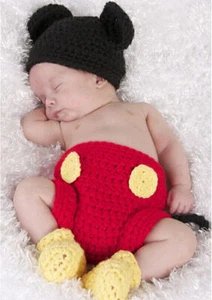 Fotoshooting Baby Fotografie Strick Kostüm Hut Hose Häkelkostüm Neugeborenen Set - Bild 1 von 3