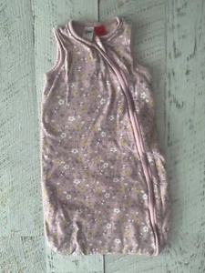 BABY GIRLS SZ 6-12 mths Thick winter sleeping bag flower print - Picture 1 of 2
